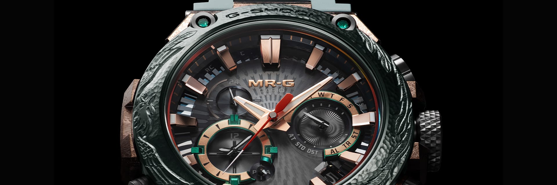 Vista frontal do MRG-B2000KT com o seletor virado para cima