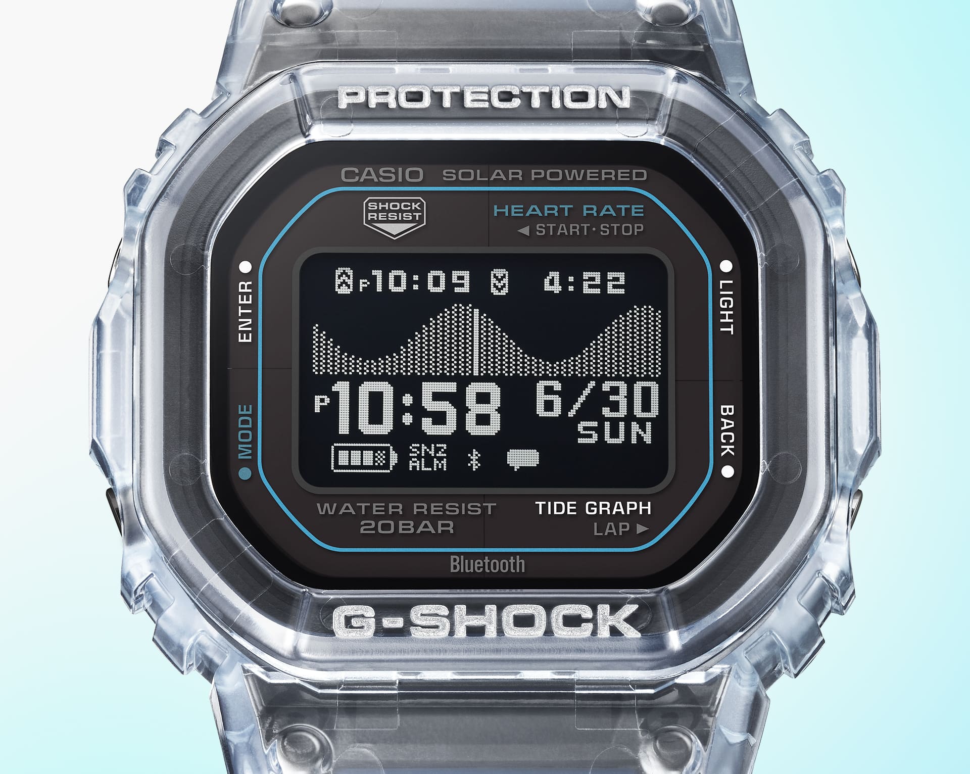 GBX-H5600-2 數位錶面搭配潮汐圖顯示